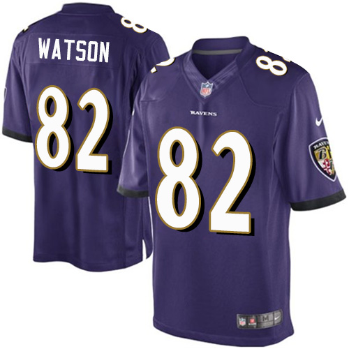 Youth Limited Benjamin Watson Nike Jersey Purple Home - #82 NFL Baltimore Ravens